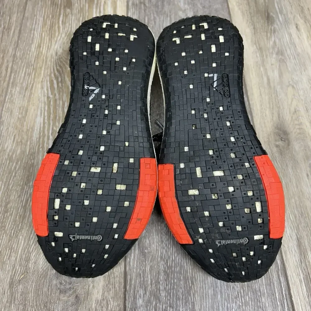 Adidas Pulseboost HD EE4030 Youth US Size 5 Knit Black Orange Sneaker Shoes